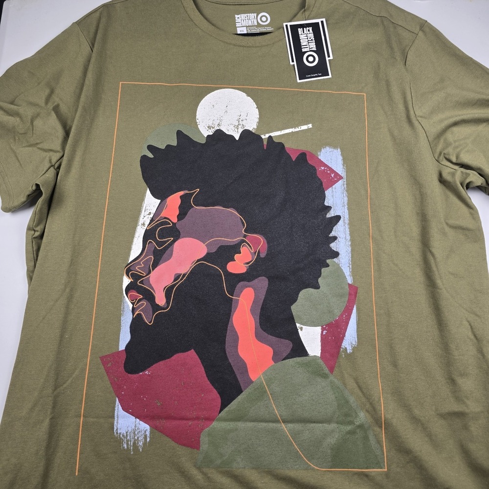 Black History Month Target Graphic T Shirt Color Green Size XXL 267V